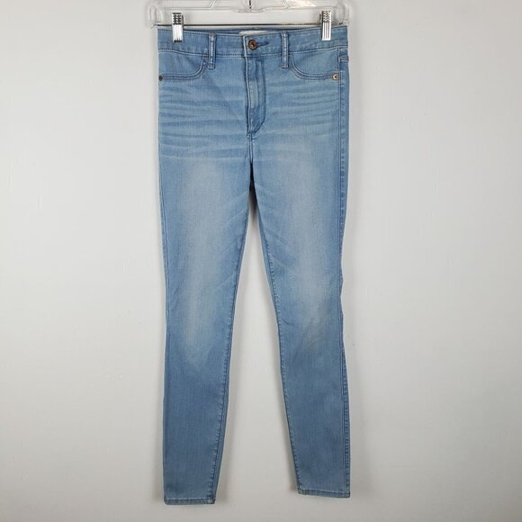 Abercrombie & Fitch Jean Legging Womens 2 High Rise Skinny Cotton‎ stretch Denim - Picture 10 of 11